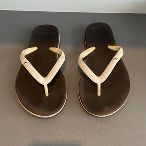 Chocolate brown Abercrombie flip flop